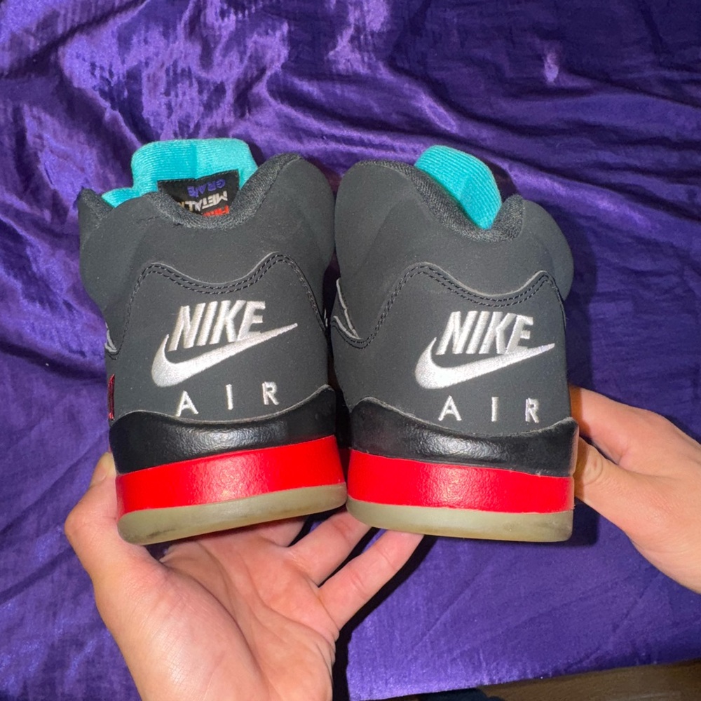 Nike Air Sneakers - Black & Red Air Jordan 5 (Used)